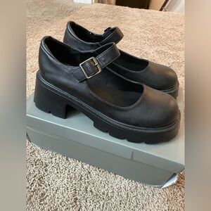 Black Mary Jane Platform Shoes